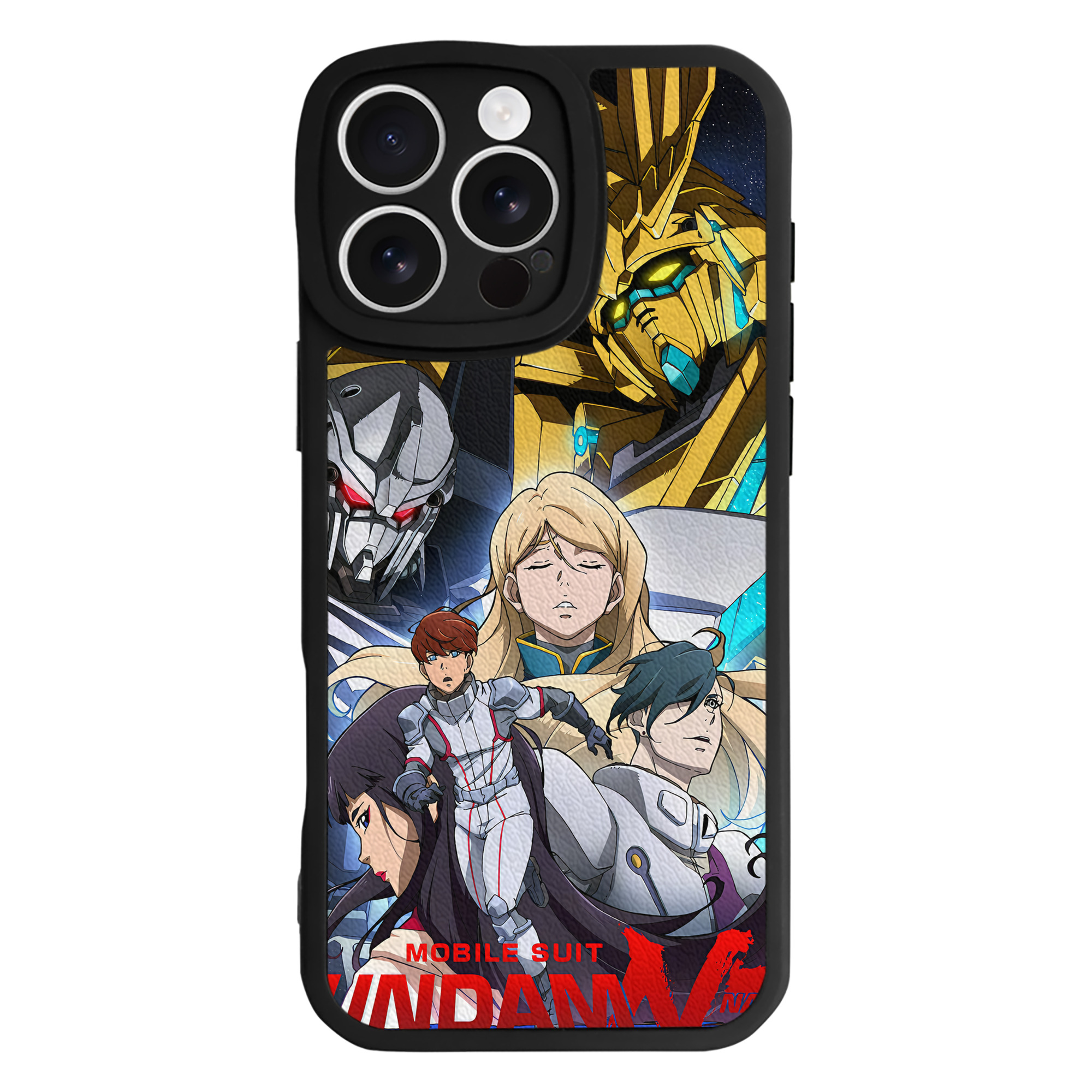 （画像用） 機動戦士ガンダム Mobile Suit Gundam 【iPhone 16シリーズ対応】シリコンスマホケース（レザー調） 材質：シリコン